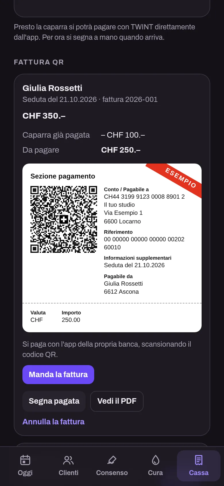 La fattura QR svizzera